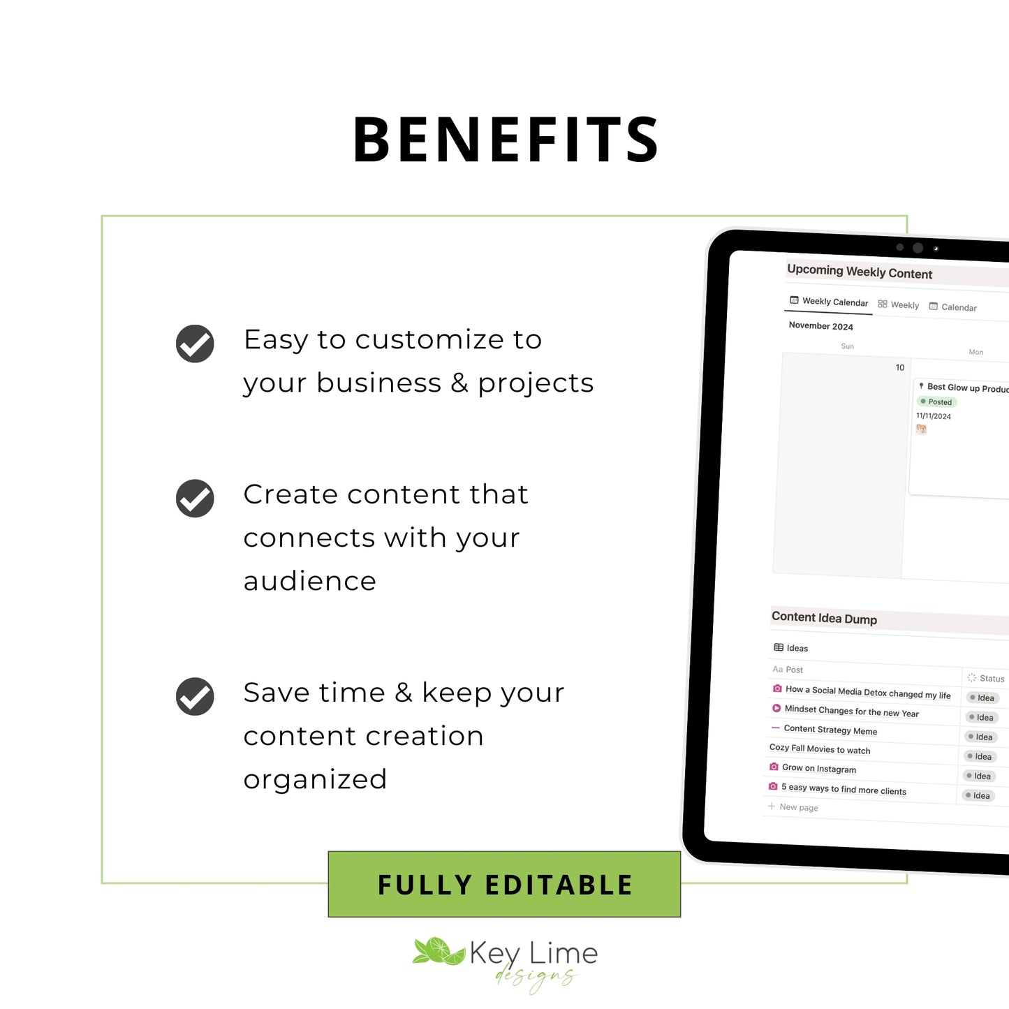 Content Planning Hub for Notion