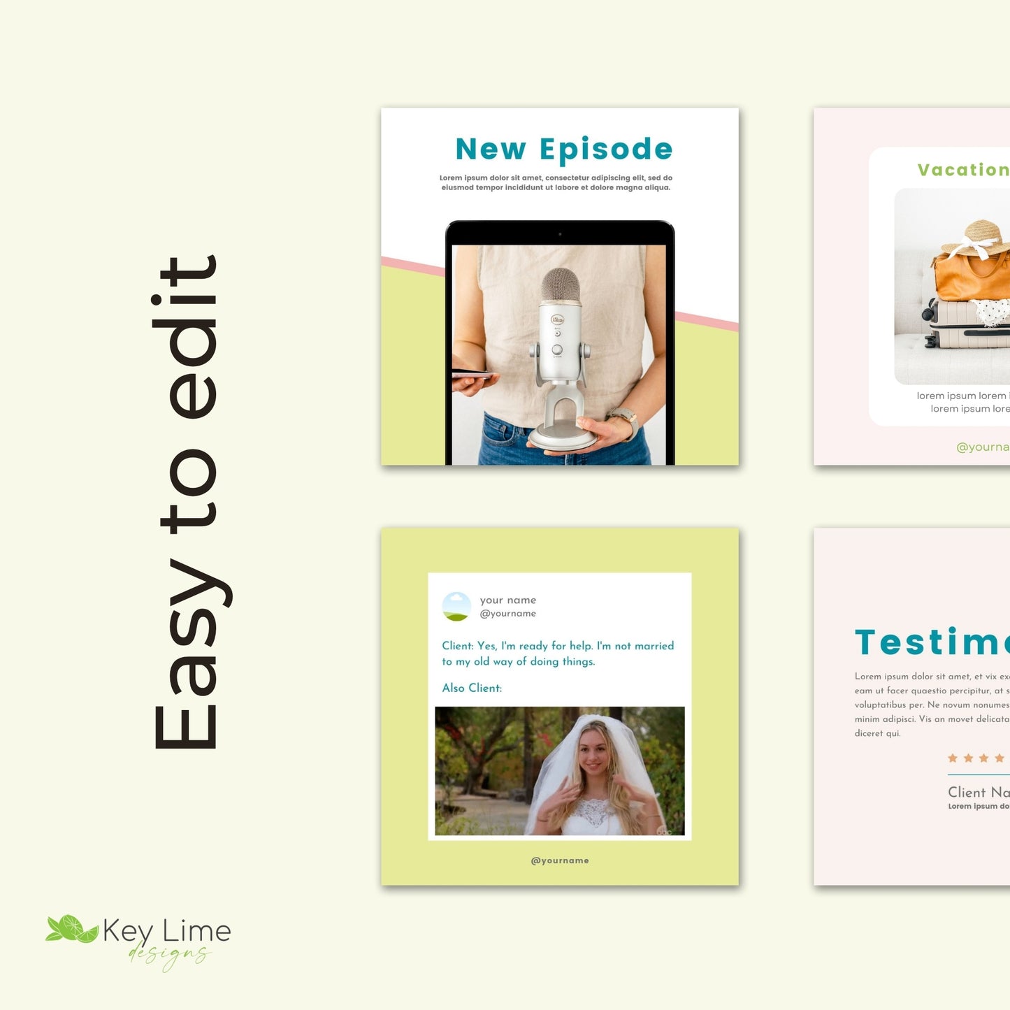 Social Media Post Templates for Canva