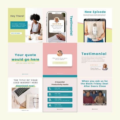 Social Media Post Templates for Canva