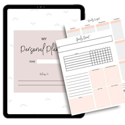 Printable Planner for Life & Business - Peach - Key Lime Designs