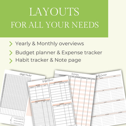 Printable Planner for Life & Business - Peach - Key Lime Designs