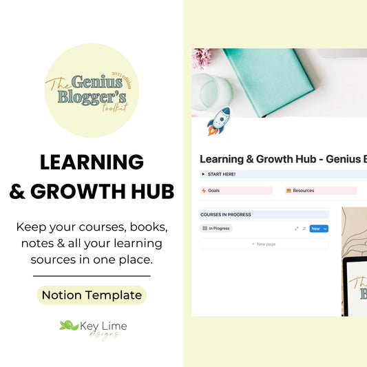 Learning & Growth Hub for Notion - GENIUS BLOGGER'S EDITION