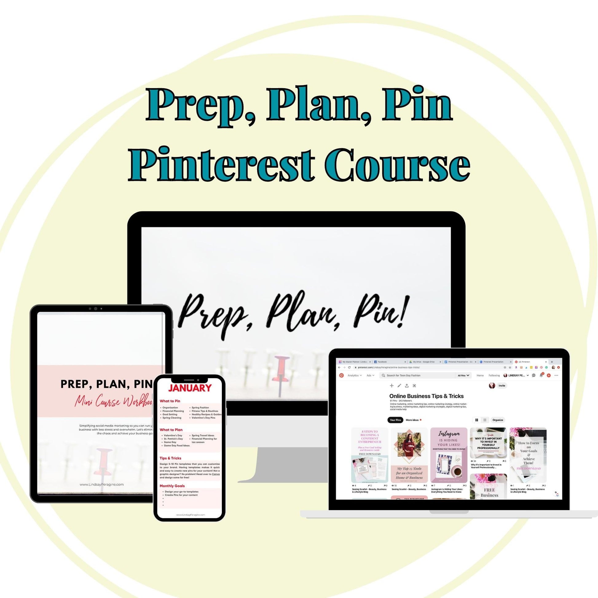 Prep, Plan, Pin - Pinterest Course - Key Lime Designs