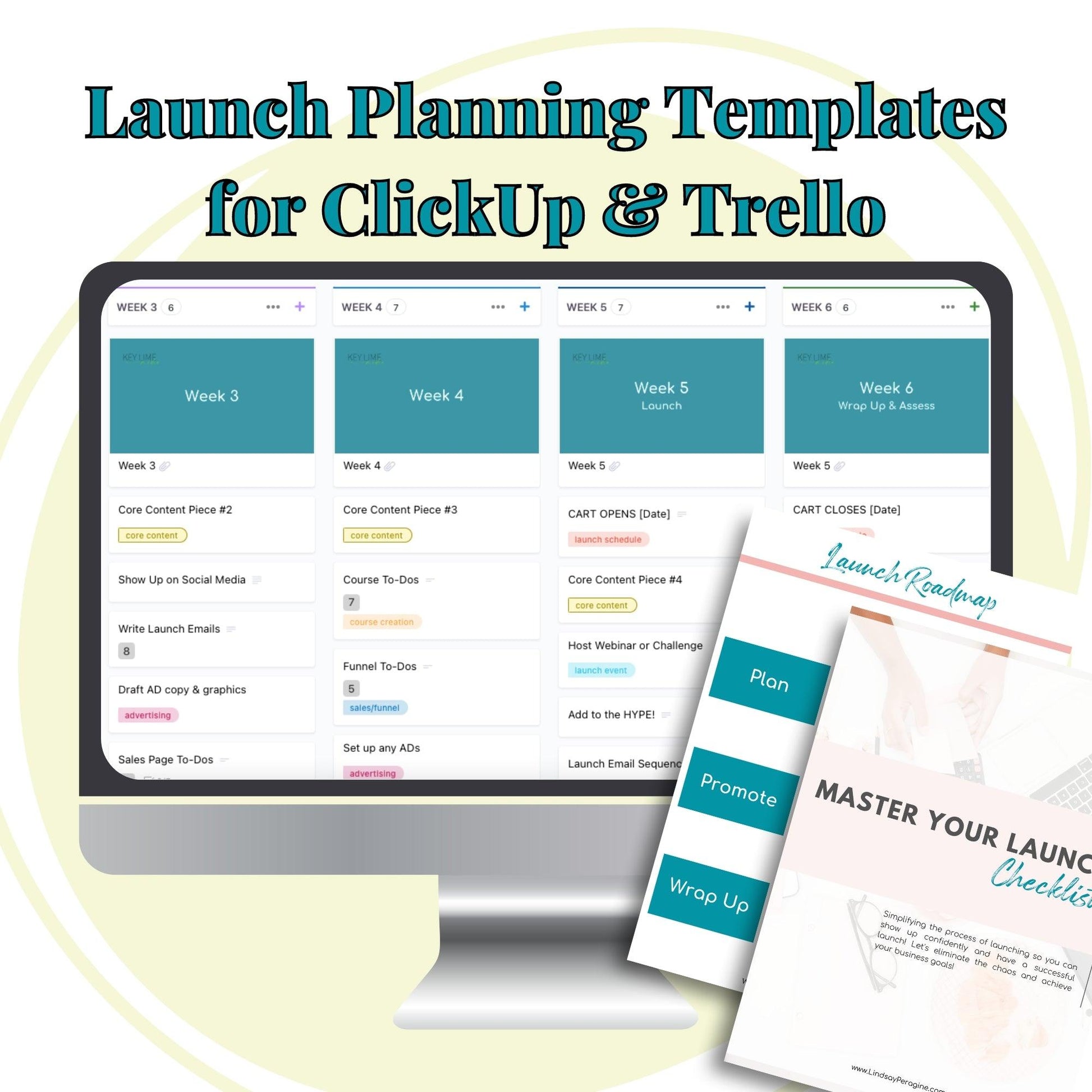 Launch Planning Templates for ClickUp & Trello - Key Lime Designs