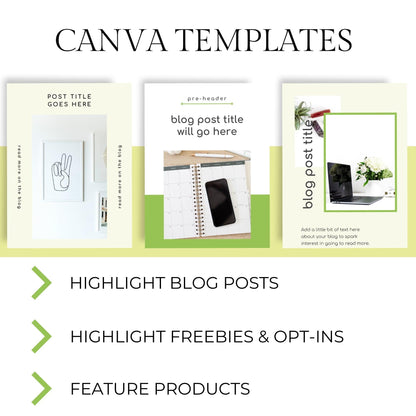 Pinterest Pin Templates for Canva - Key Lime Designs