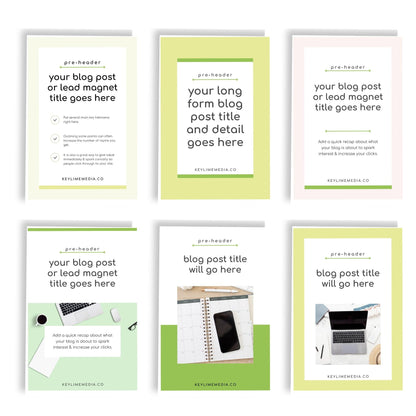 Pinterest Pin Templates for Canva - Key Lime Designs