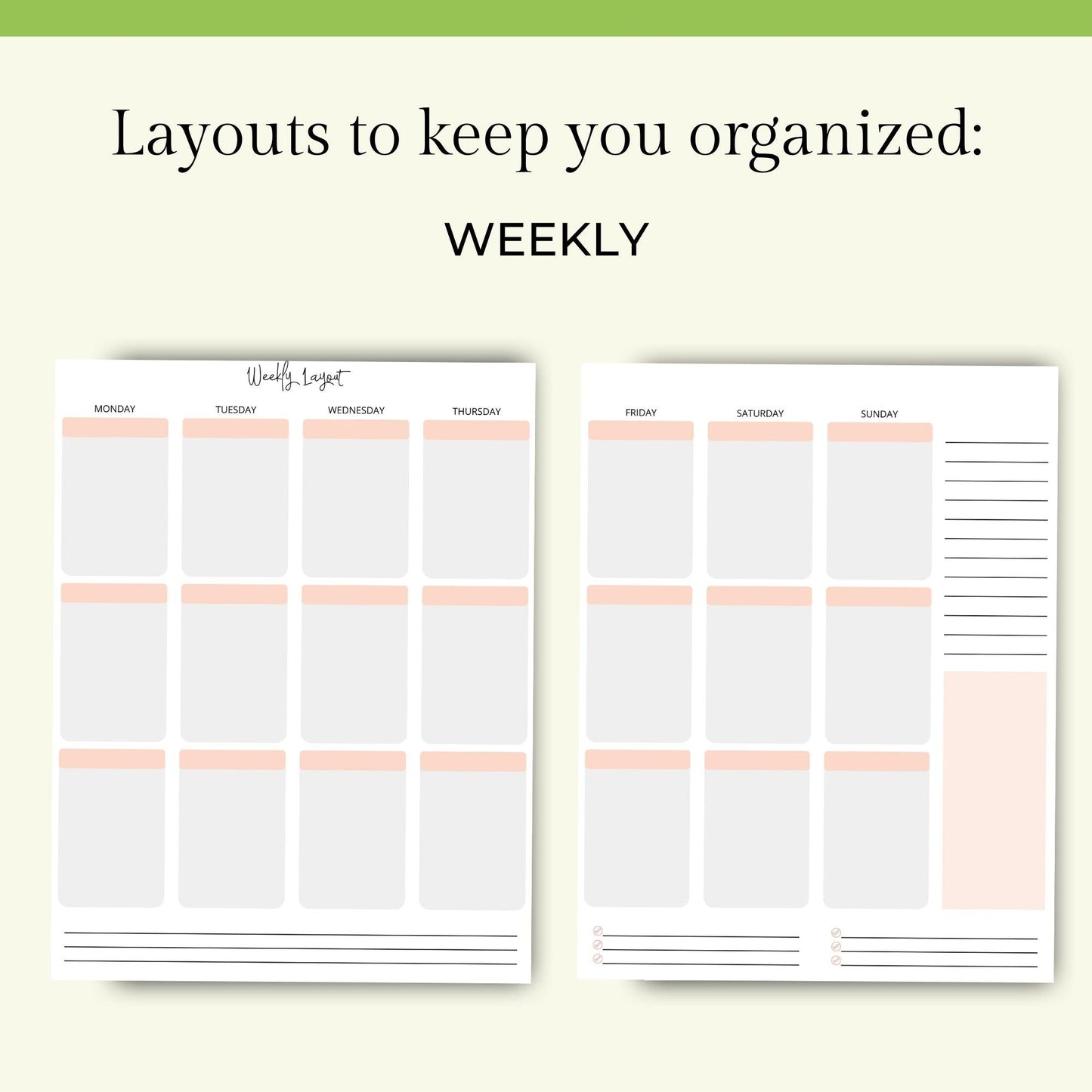 Printable Planner for Life & Business - Peach - Key Lime Designs