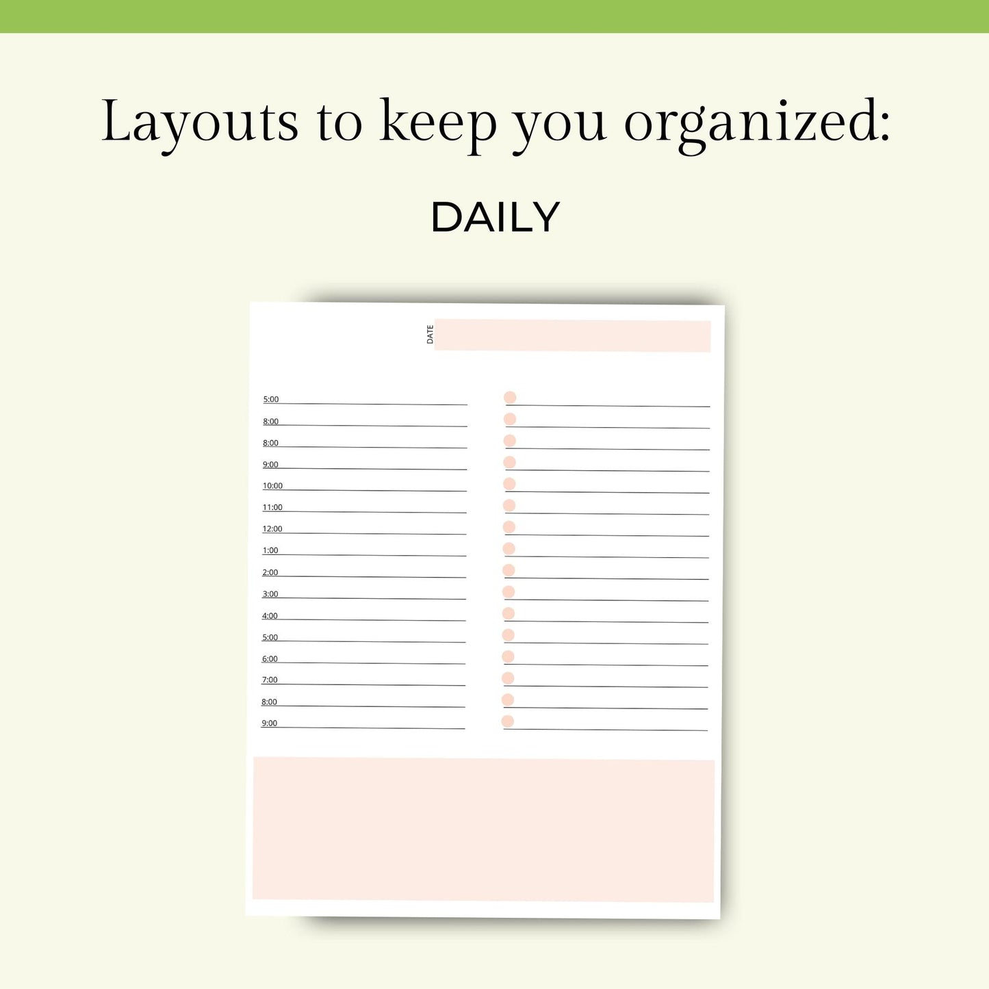 Printable Planner for Life & Business - Peach - Key Lime Designs