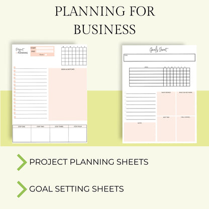 Printable Planner for Life & Business - Peach - Key Lime Designs