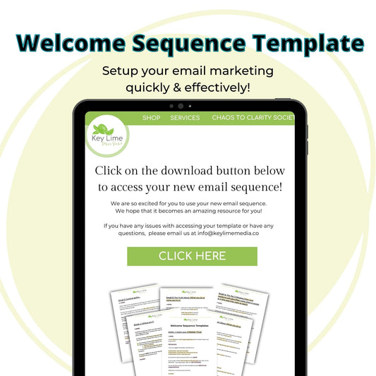 Mockup of the Email Welcome Sequence Templates by Key Lime Designs